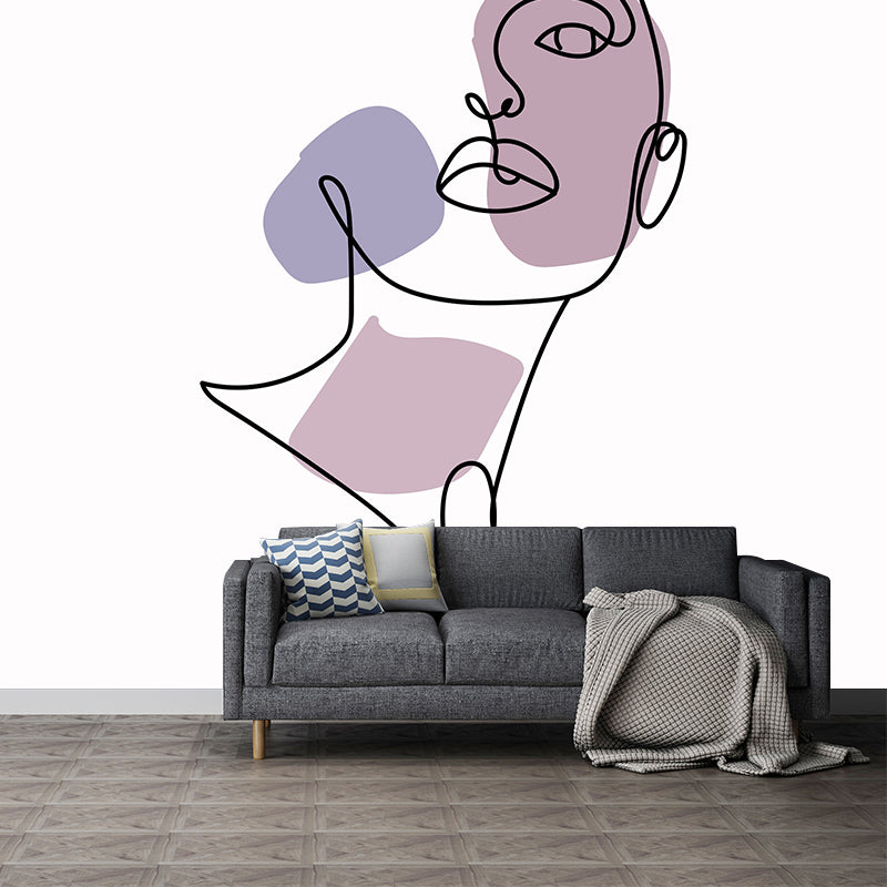 Art Pattern Mildew Horizontalt Illustration Wall Mural for Living Room