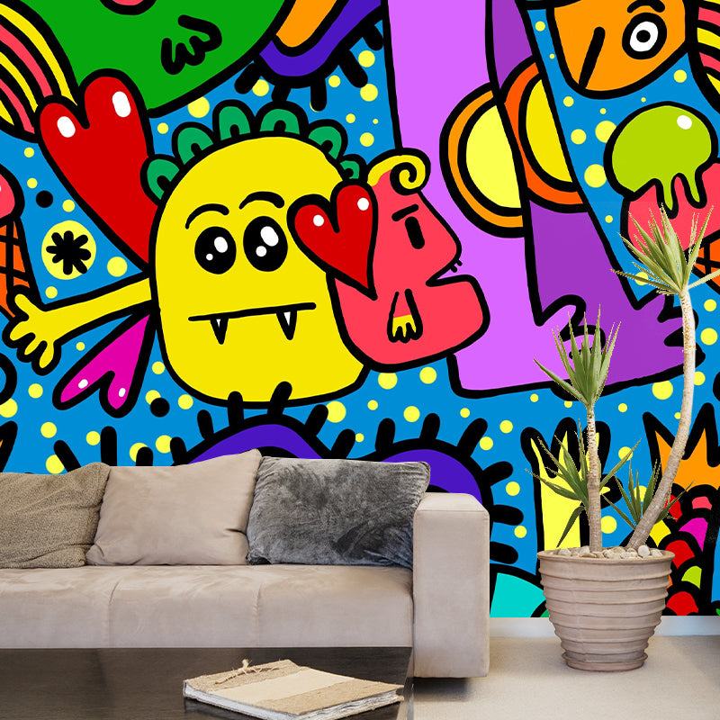 Abstract Pattern Mildew Illustration Wall Mural Horizontalt for Living Room