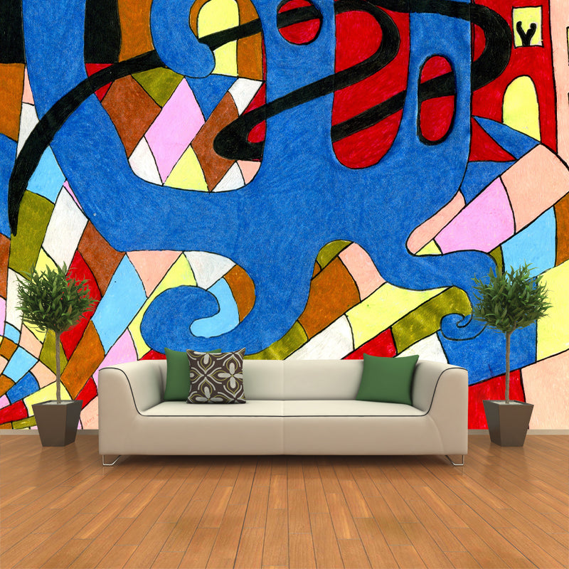 Abstract Pattern Mildew Illustration Wall Mural Horizontalt for Living Room