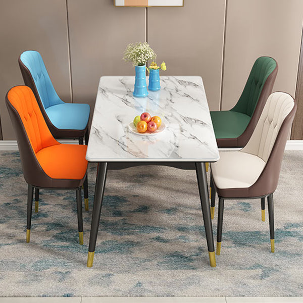 Contemporary Style Rectangle Glass Dining Site Table with 4-foot