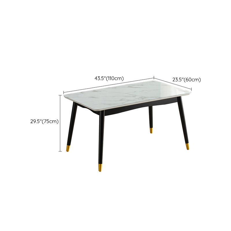 Contemporary Style Rectangle Glass Dining Site Table with 4-foot