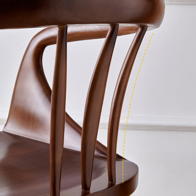 Modern Indoor Dining Arm Chair Solid Wood Windsor Back Arm Chair