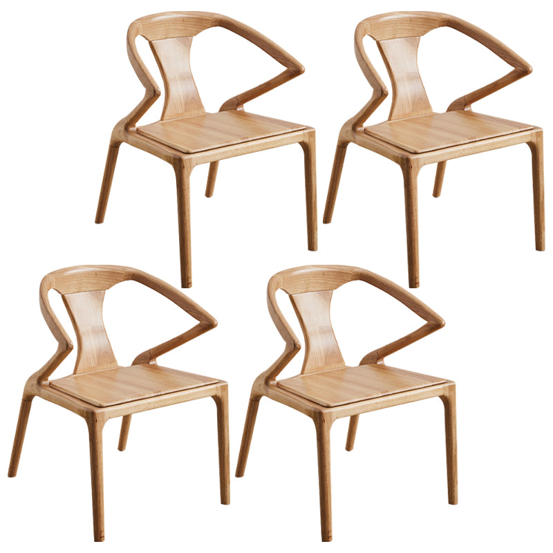 Modern Indoor Dining Arm Chair Solid Wood Windsor Back Arm Chair
