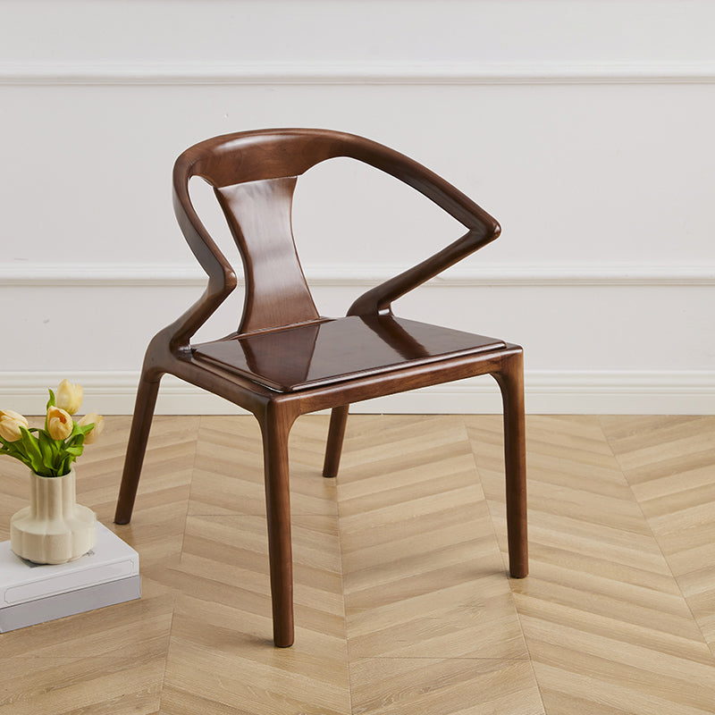 Modern Indoor Dining Arm Chair Solid Wood Windsor Back Arm Chair
