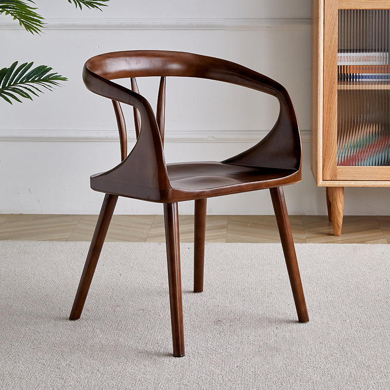 Modern Indoor Dining Arm Chair Solid Wood Windsor Back Arm Chair