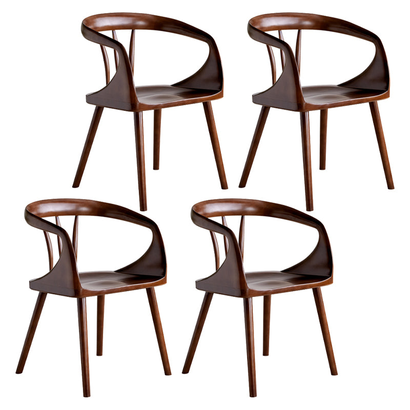 Modern Indoor Dining Arm Chair Solid Wood Windsor Back Arm Chair