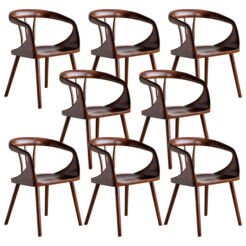 Modern Indoor Dining Arm Chair Solid Wood Windsor Back Arm Chair