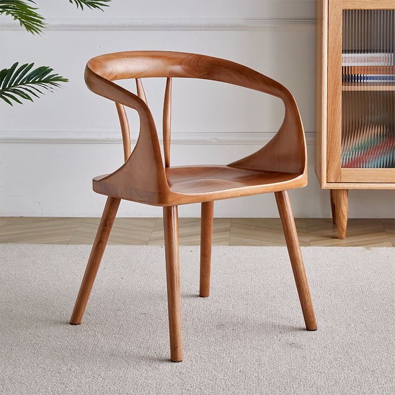 Modern Indoor Dining Arm Chair Solid Wood Windsor Back Arm Chair