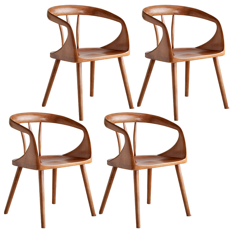 Modern Indoor Dining Arm Chair Solid Wood Windsor Back Arm Chair