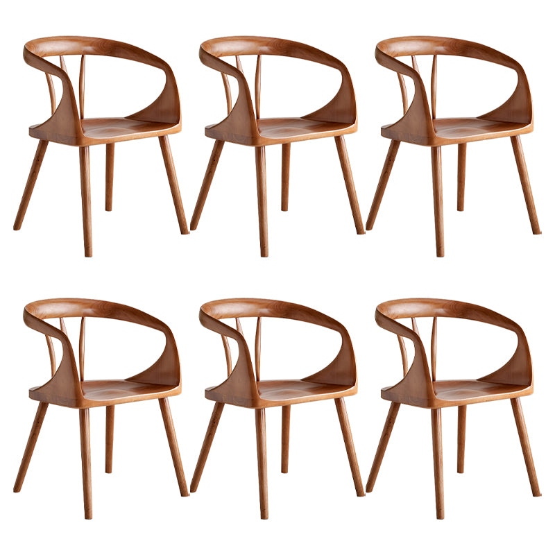 Modern Indoor Dining Arm Chair Solid Wood Windsor Back Arm Chair