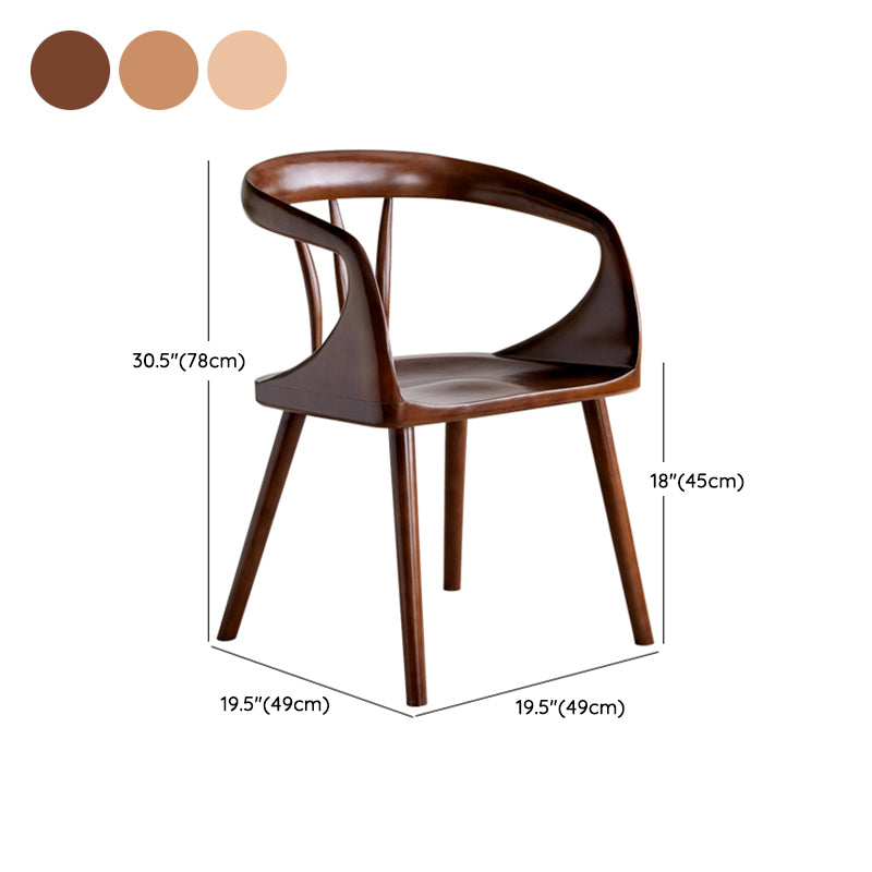 Modern Indoor Dining Arm Chair Solid Wood Windsor Back Arm Chair