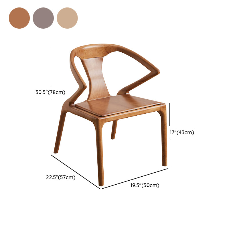 Modern Indoor Dining Arm Chair Solid Wood Windsor Back Arm Chair