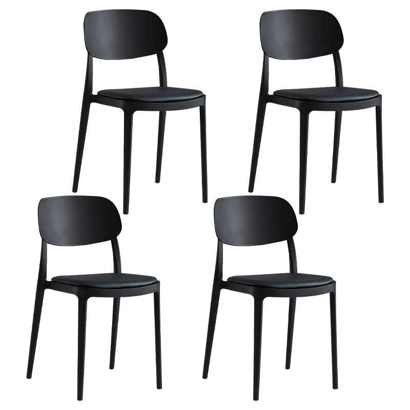 Modern Indoor Stacking Side Chair Plastic Frame Chair with Upholstered