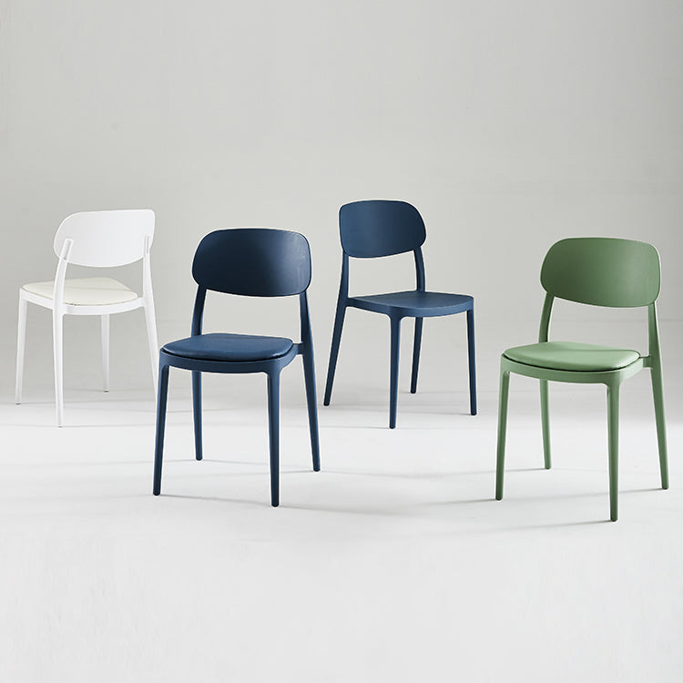 Modern Indoor Stacking Side Chair Plastic Frame Chair with Upholstered