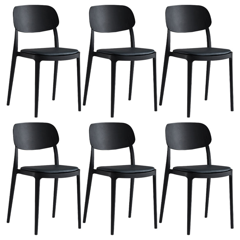 Modern Indoor Stacking Side Chair Plastic Frame Chair with Upholstered