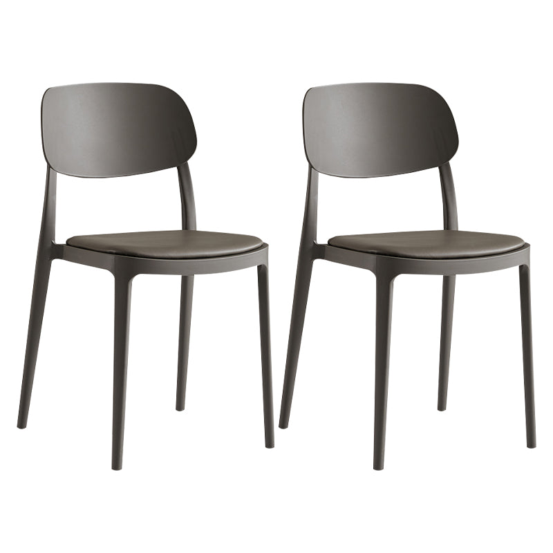 Modern Indoor Stacking Side Chair Plastic Frame Chair with Upholstered
