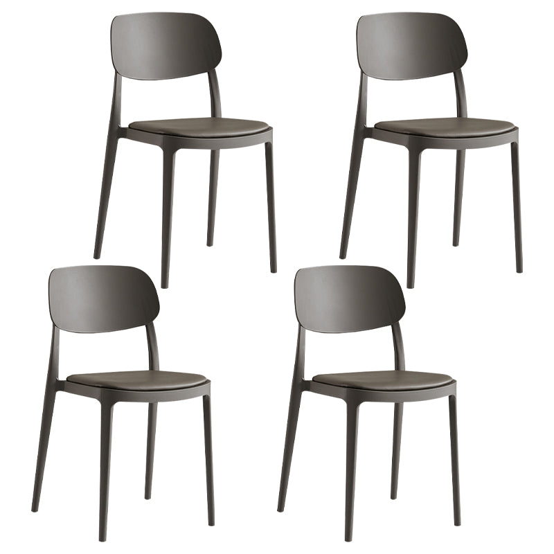 Modern Indoor Stacking Side Chair Plastic Frame Chair with Upholstered