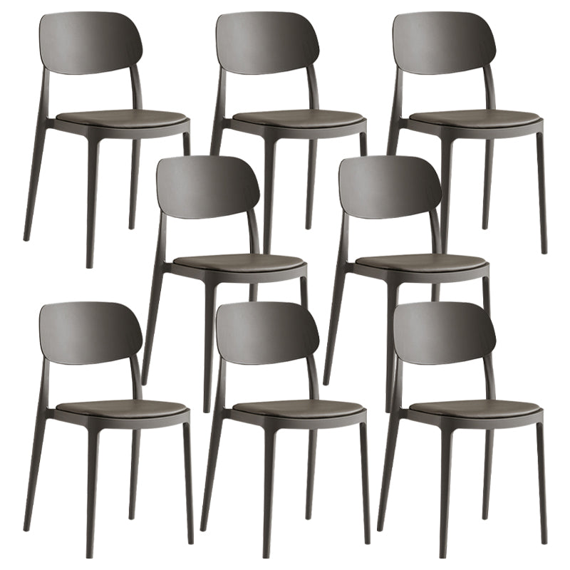 Modern Indoor Stacking Side Chair Plastic Frame Chair with Upholstered