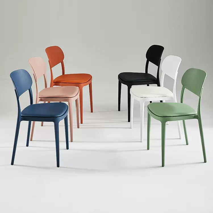 Modern Indoor Stacking Side Chair Plastic Frame Chair with Upholstered