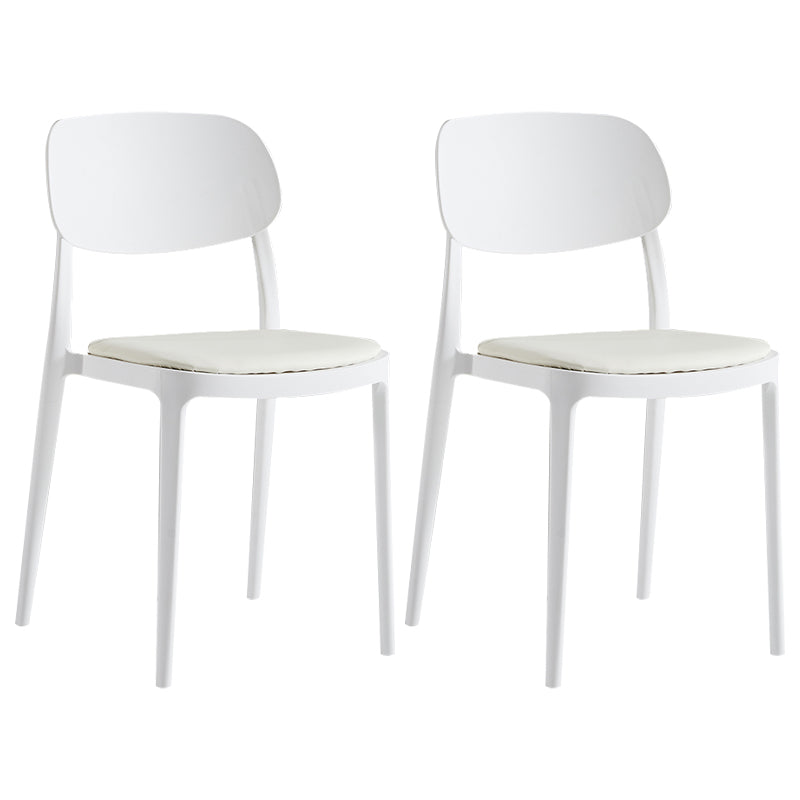 Modern Indoor Stacking Side Chair Plastic Frame Chair with Upholstered