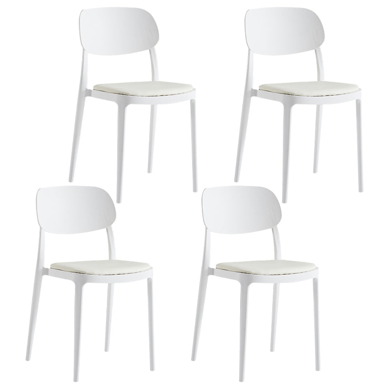 Modern Indoor Stacking Side Chair Plastic Frame Chair with Upholstered
