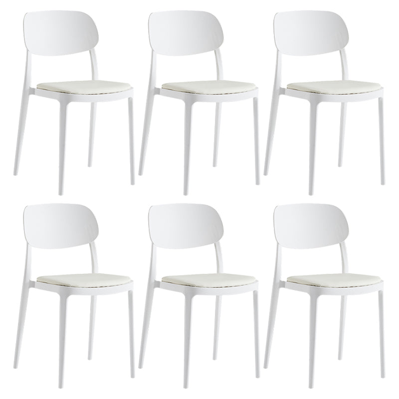 Modern Indoor Stacking Side Chair Plastic Frame Chair with Upholstered