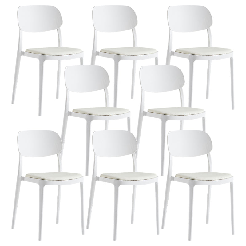 Modern Indoor Stacking Side Chair Plastic Frame Chair with Upholstered