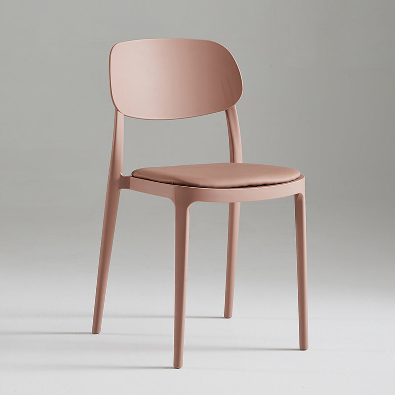 Modern Indoor Stacking Side Chair Plastic Frame Chair with Upholstered