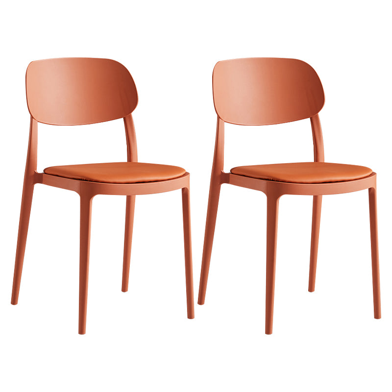 Modern Indoor Stacking Side Chair Plastic Frame Chair with Upholstered