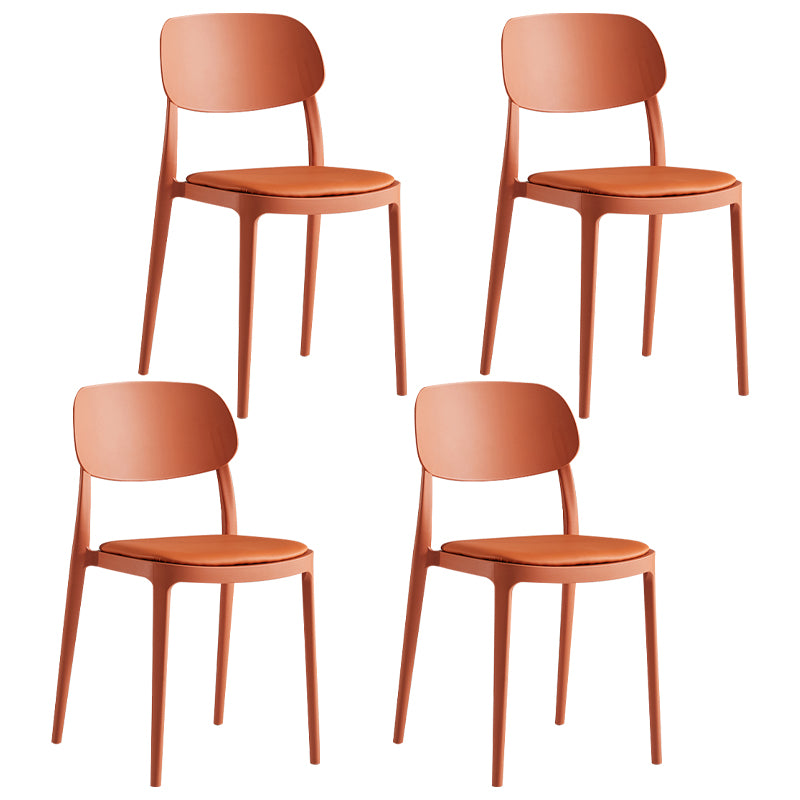 Modern Indoor Stacking Side Chair Plastic Frame Chair with Upholstered