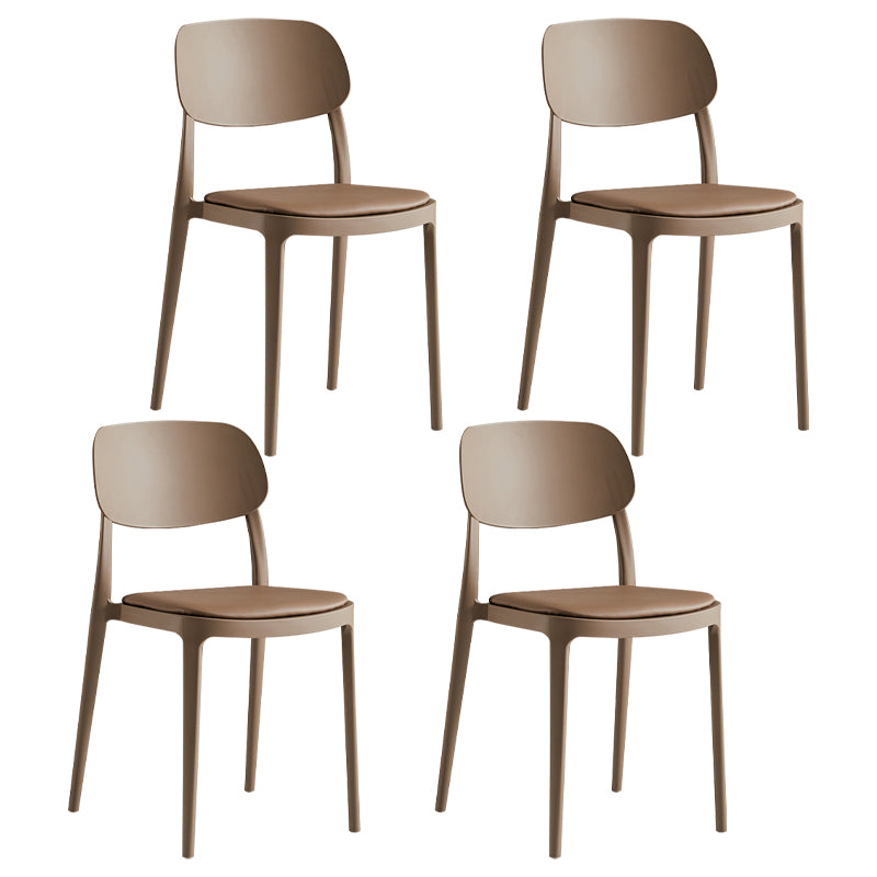 Modern Indoor Stacking Side Chair Plastic Frame Chair with Upholstered