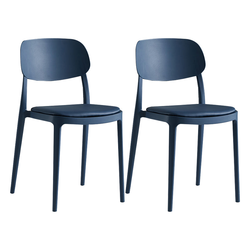 Modern Indoor Stacking Side Chair Plastic Frame Chair with Upholstered