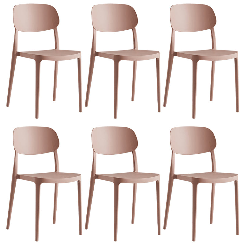 Modern Indoor Stacking Side Chair Plastic Frame Chair with Upholstered