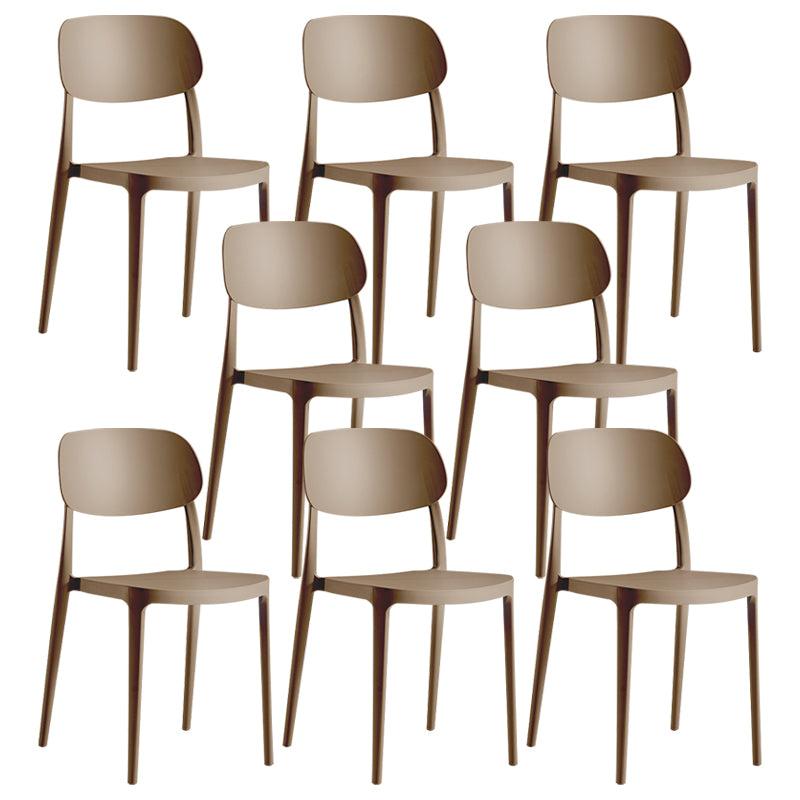 Modern Indoor Stacking Side Chair Plastic Frame Chair with Upholstered