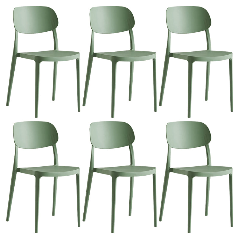 Modern Indoor Stacking Side Chair Plastic Frame Chair with Upholstered