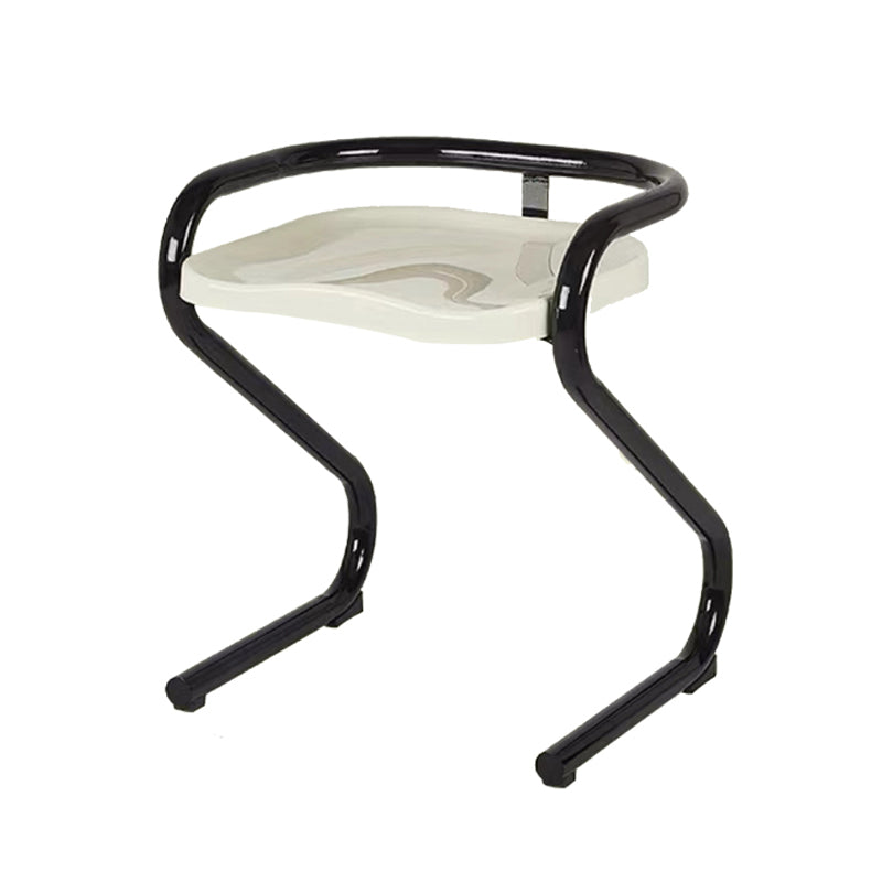 Metal Frame Dining Side Chair Modern Indoor Plastic Backless Chair