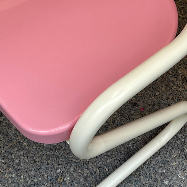 Metal Frame Dining Side Chair Modern Indoor Plastic Backless Chair