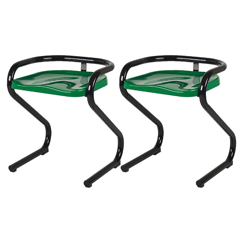 Metal Frame Dining Side Chair Modern Indoor Plastic Backless Chair