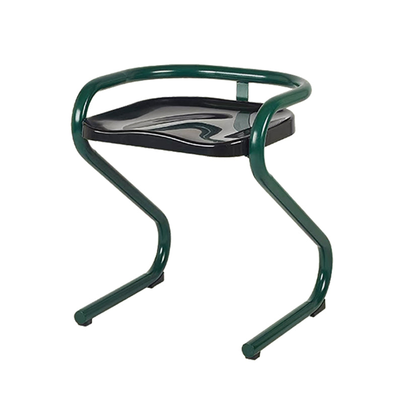 Metal Frame Dining Side Chair Modern Indoor Plastic Backless Chair