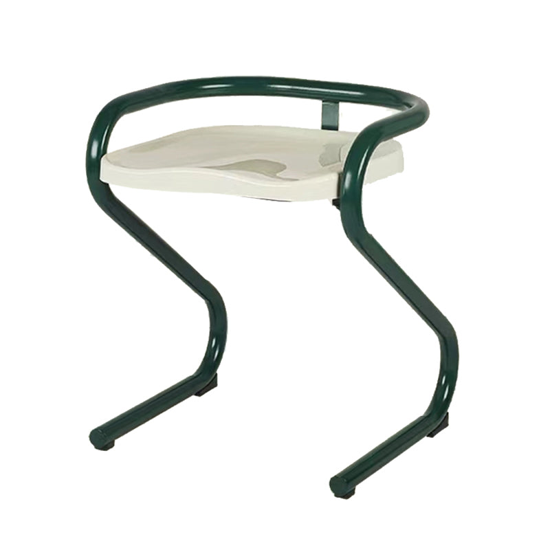 Metal Frame Dining Side Chair Modern Indoor Plastic Backless Chair
