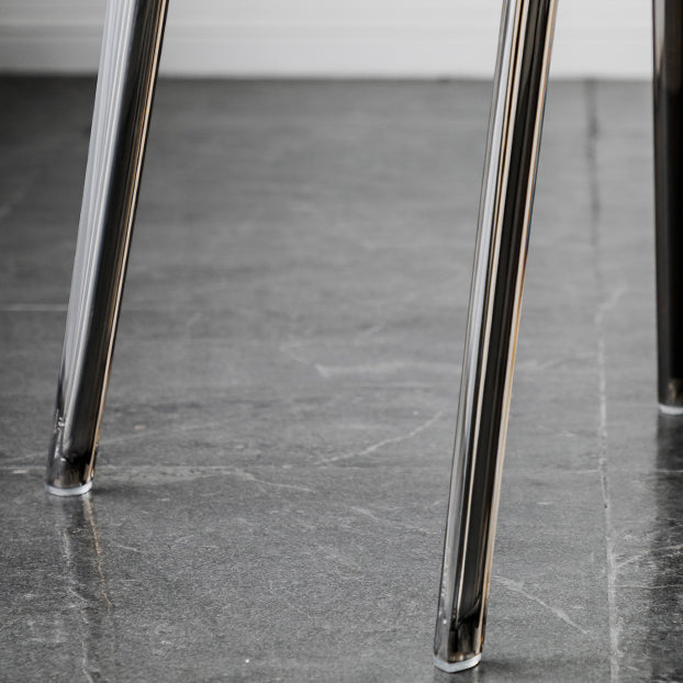 Modern Acrylic Armless Solid Back Dining Accent Chair for Home