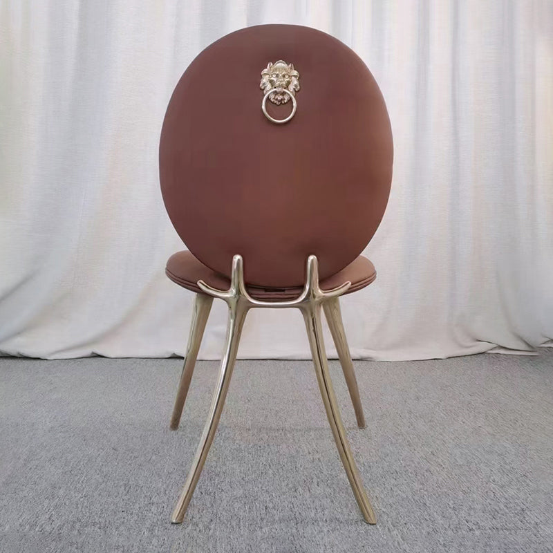 Luxury Style Upholstered Solid Back Armless Dining Chair for Dining Room