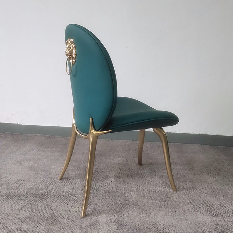Luxury Style Upholstered Solid Back Armless Dining Chair for Dining Room