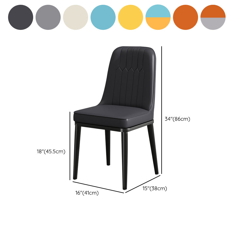 Modern Metal Chair Parsons Kitchen Side Chair for Dinning Room