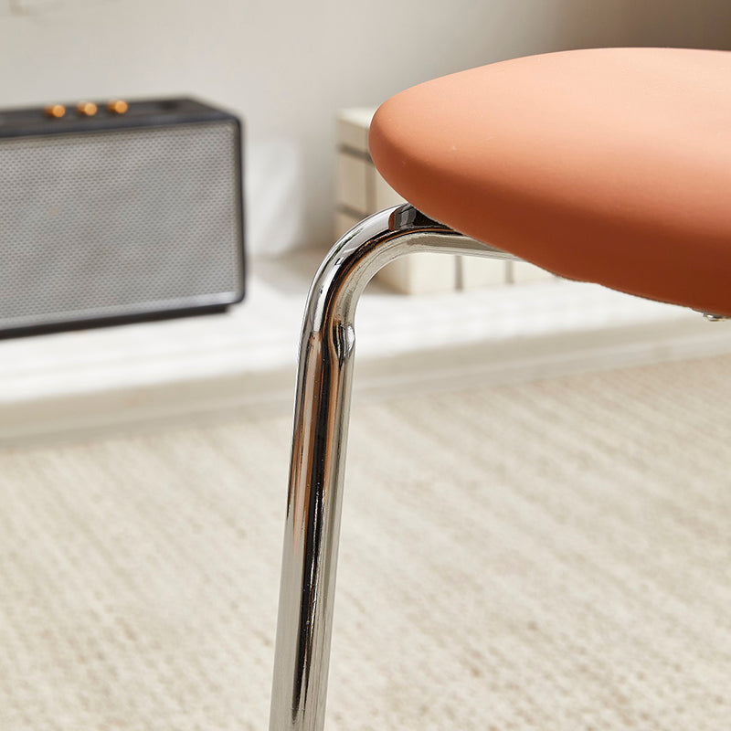 Metal Dining Chair Wooden Simplified Side Chair for Dining Room