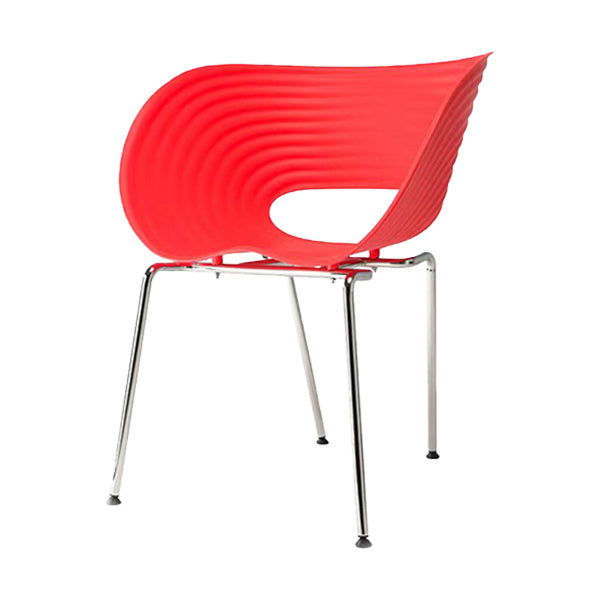 Contemporary Plastic Arm Dining Chair in Matte Finish for Home