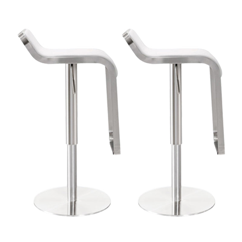 Contemporary Low Back Indoor Armless Bar Stool with Metal Base