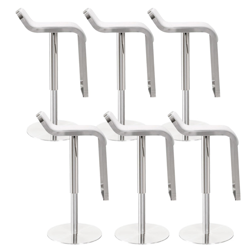 Contemporary Low Back Indoor Armless Bar Stool with Metal Base