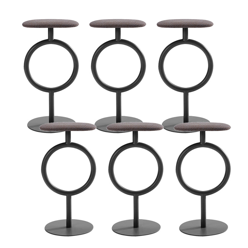 Industrial Low Back Indoor Armless Indoor Bar Stool with Metal Base