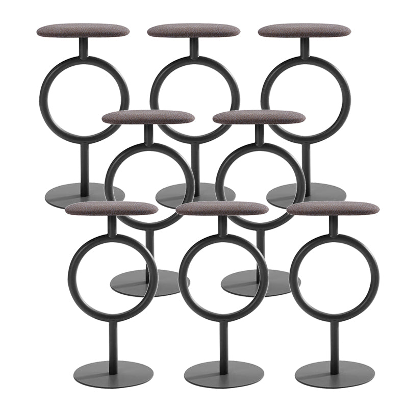 Industrial Low Back Indoor Armless Indoor Bar Stool with Metal Base